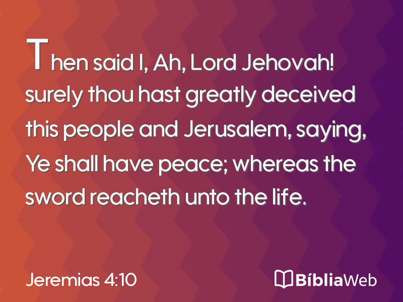 Jeremias 4:10 em imagem para compartilhar