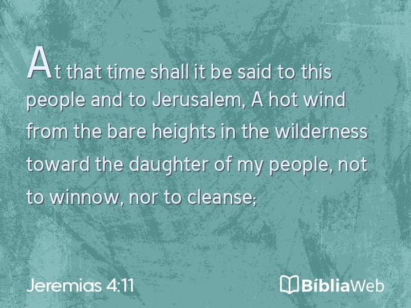 Jeremias 4:11 em imagem para compartilhar