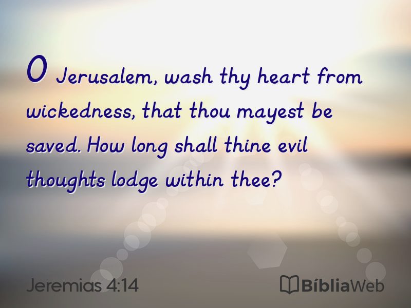 Jeremias 4:14 em imagem para compartilhar
