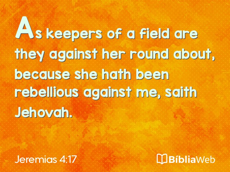 Jeremias 4:17 em imagem para compartilhar