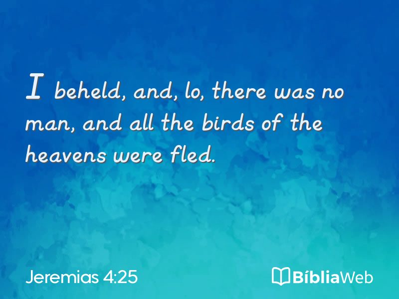 Jeremias 4:25 em imagem para compartilhar