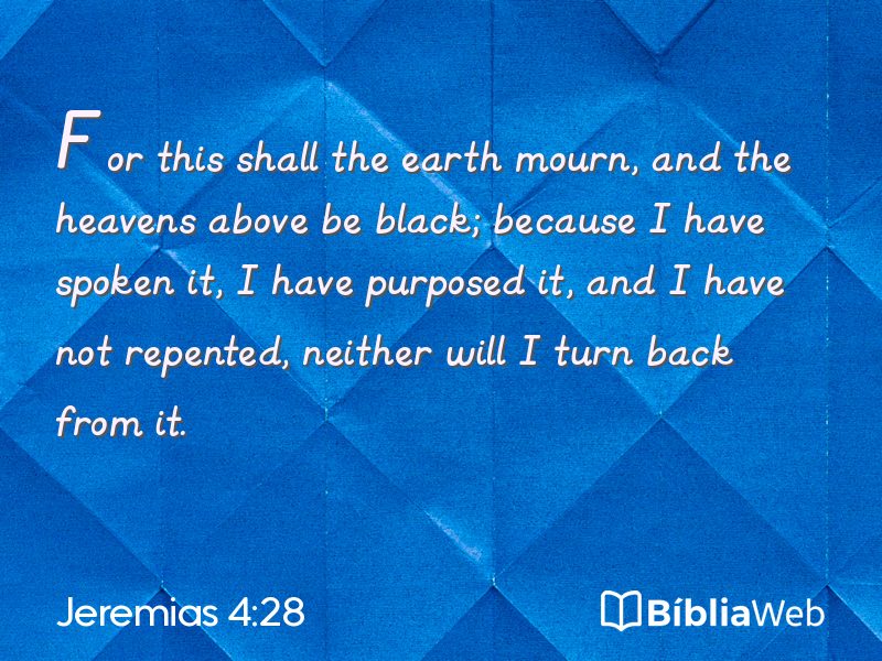 Jeremias 4:28 em imagem para compartilhar