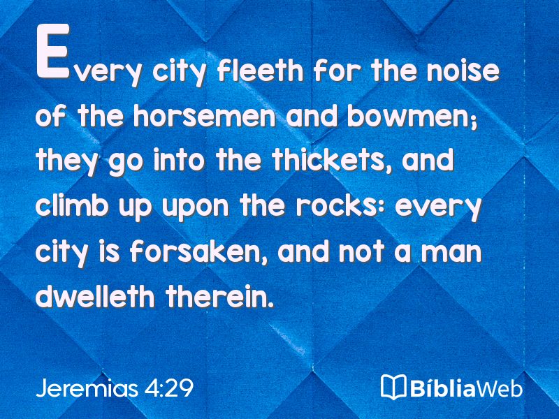 Jeremias 4:29 em imagem para compartilhar