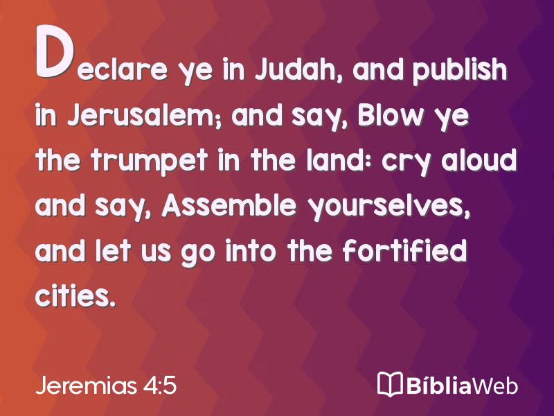 Jeremias 4:5 em imagem para compartilhar
