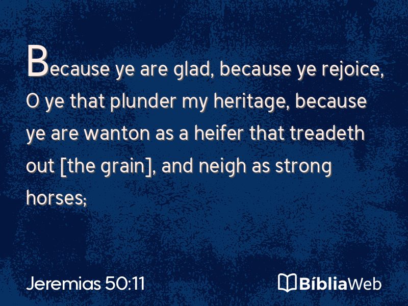 Jeremias 50:11 em imagem para compartilhar