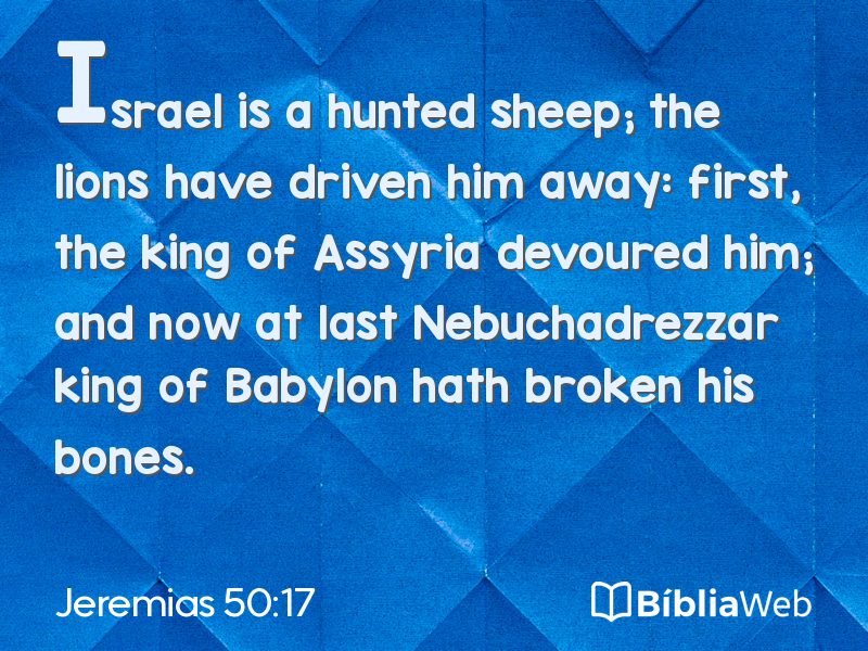 Jeremias 50:17 em imagem para compartilhar