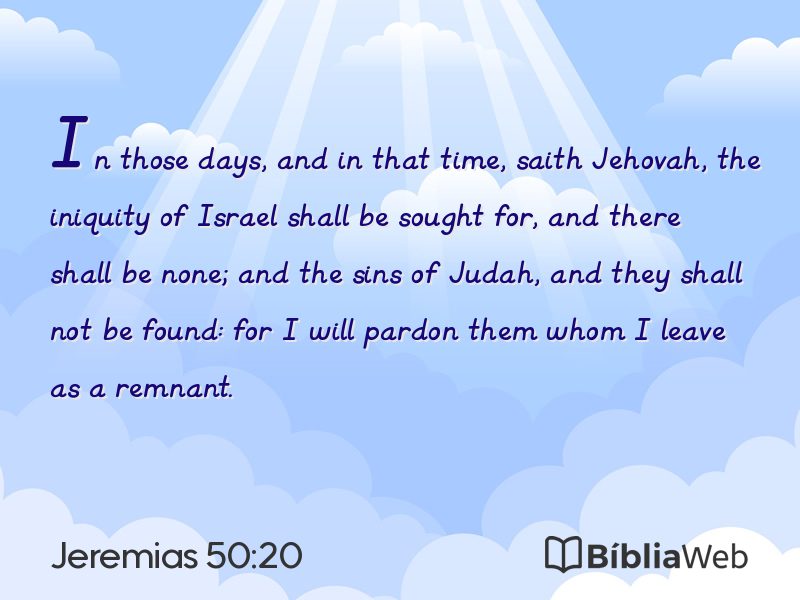 Jeremias 50:20 em imagem para compartilhar