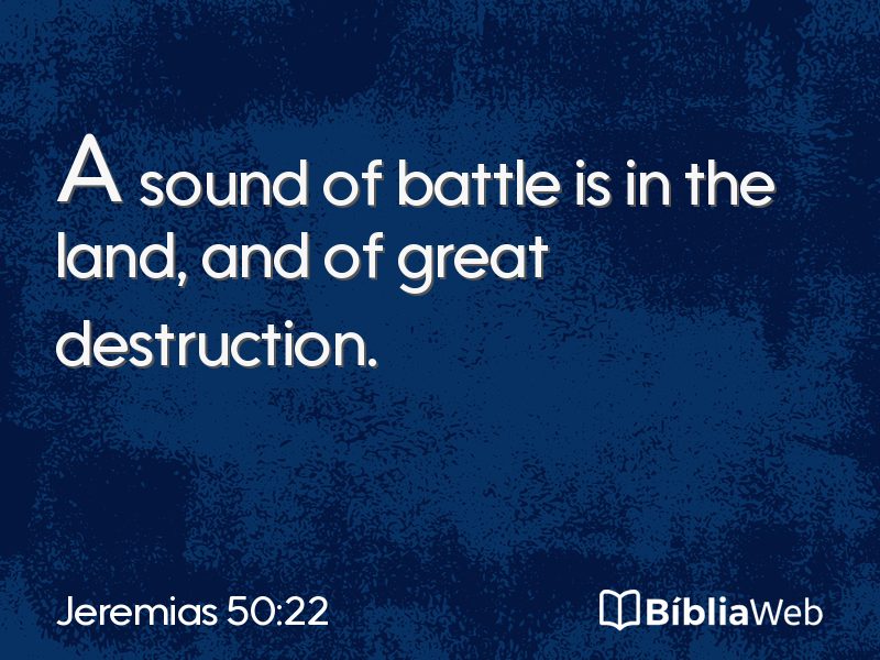 Jeremias 50:22 em imagem para compartilhar