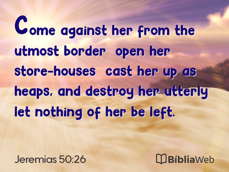 Jeremias 50:26 em imagem para compartilhar