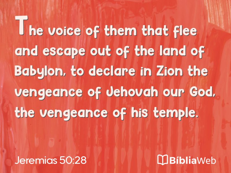 Jeremias 50:28 em imagem para compartilhar