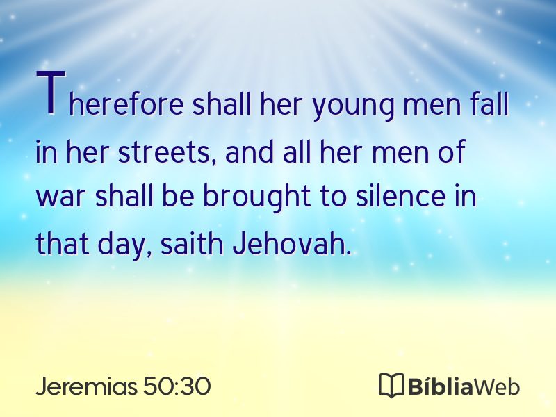 Jeremias 50:30 em imagem para compartilhar