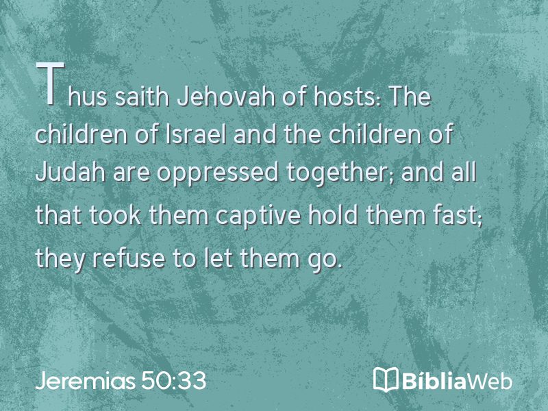 Jeremias 50:33 em imagem para compartilhar