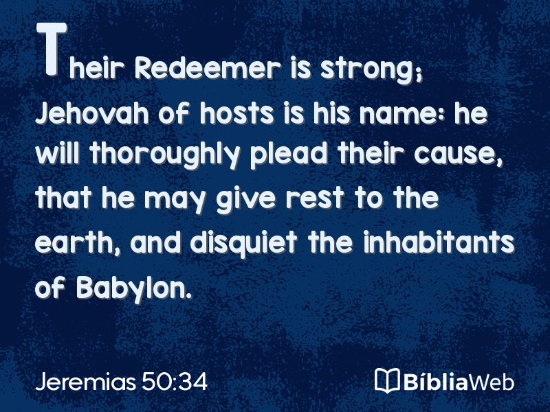 Jeremias 50:34 em imagem para compartilhar