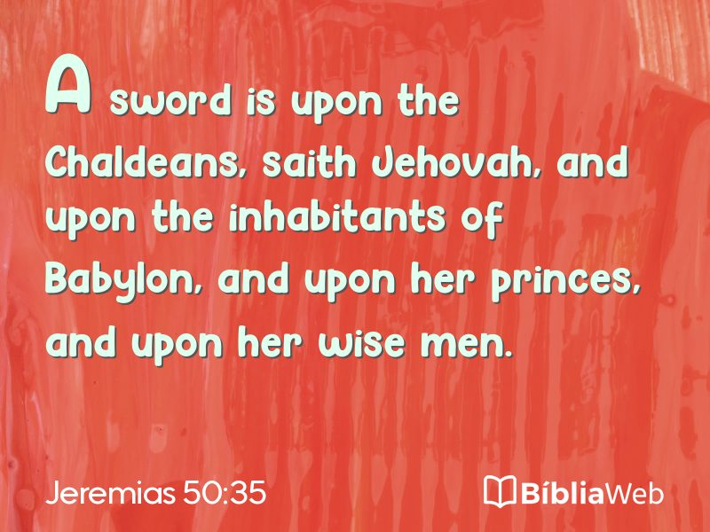 Jeremias 50:35 em imagem para compartilhar