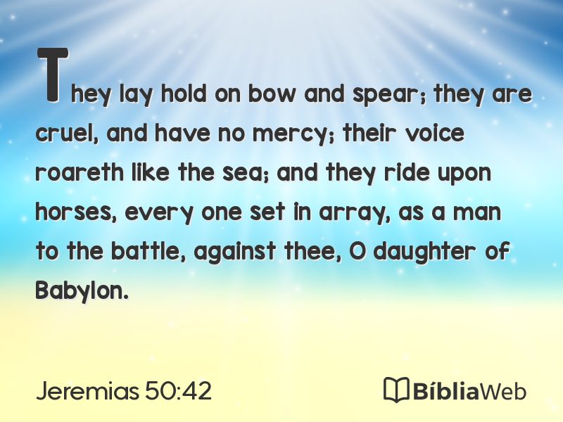 Jeremias 50:42 em imagem para compartilhar