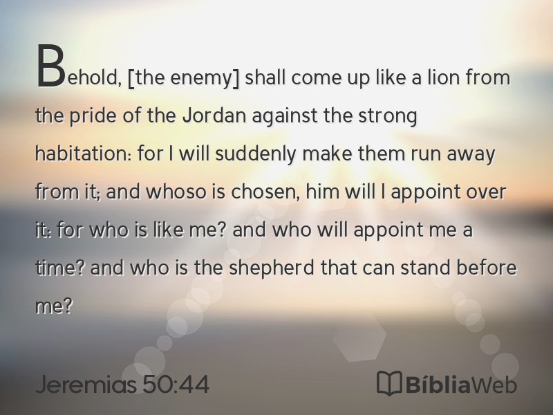 Jeremias 50:44 em imagem para compartilhar