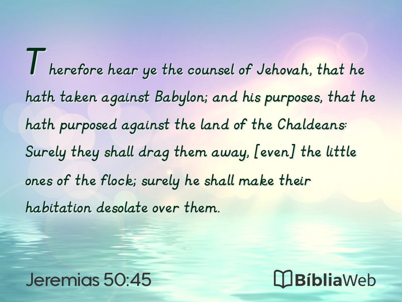 Jeremias 50:45 em imagem para compartilhar