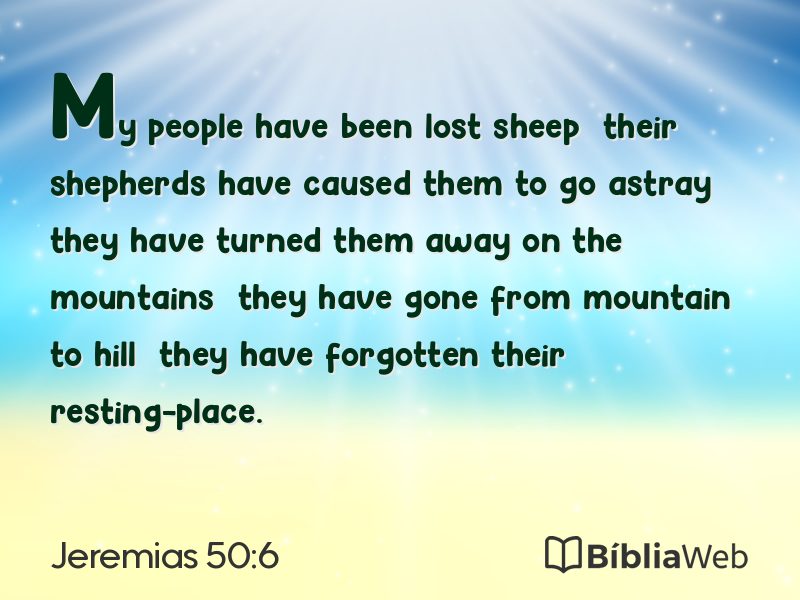 Jeremias 50:6 em imagem para compartilhar