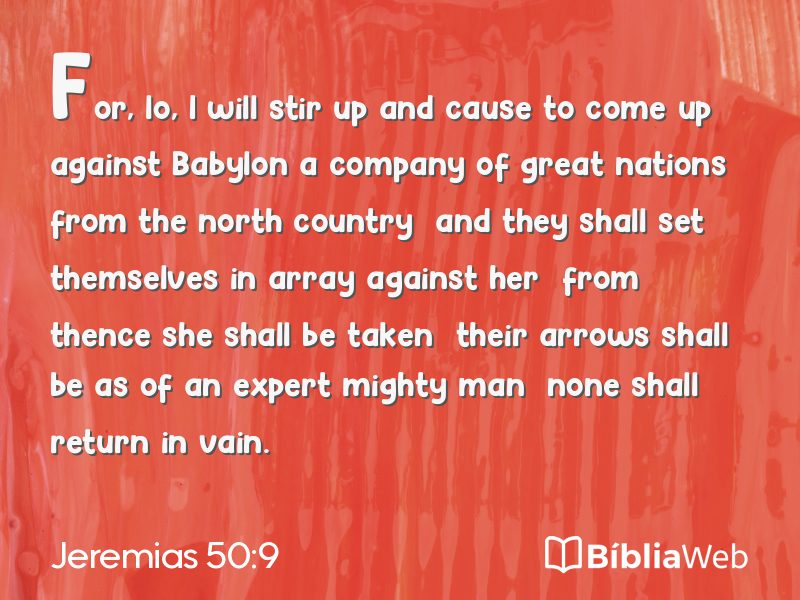 Jeremias 50:9 em imagem para compartilhar