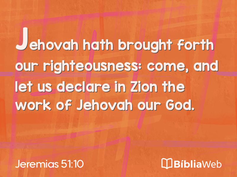 Jeremias 51:10 em imagem para compartilhar