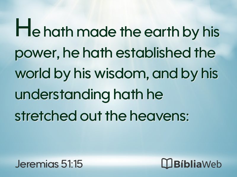 Jeremias 51:15 em imagem para compartilhar