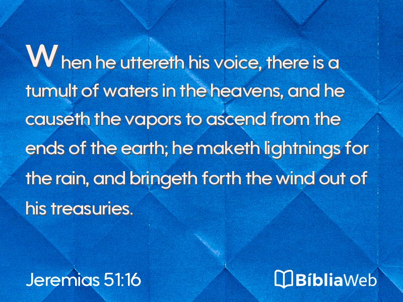 Jeremias 51:16 em imagem para compartilhar
