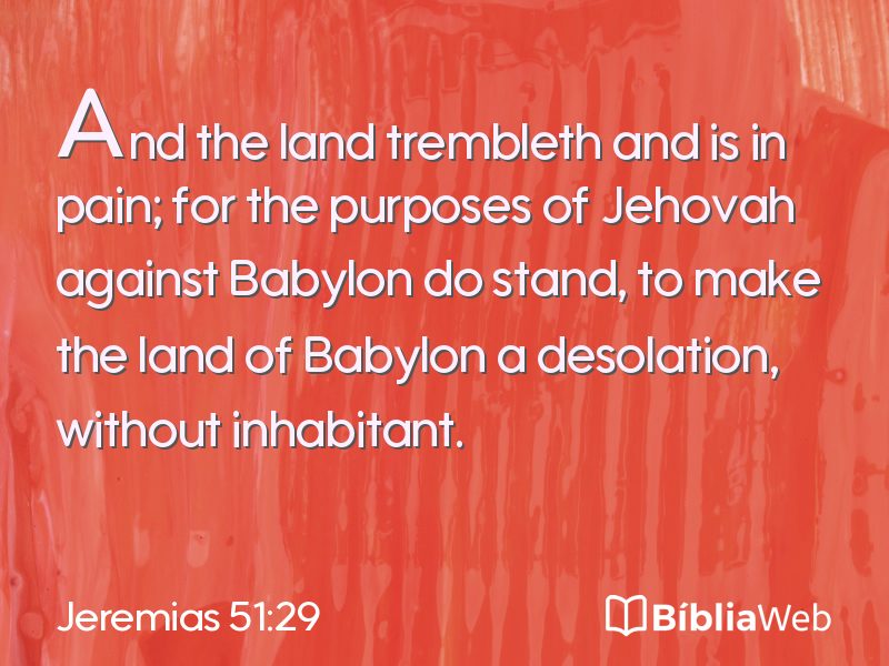 Jeremias 51:29 em imagem para compartilhar