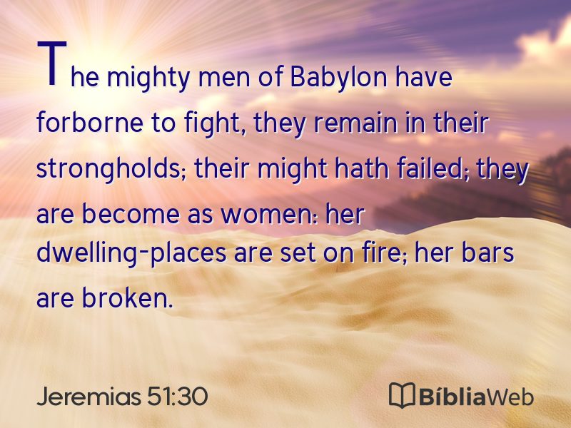 Jeremias 51:30 em imagem para compartilhar
