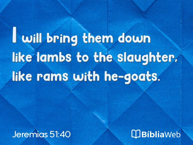 Jeremias 51:40 em imagem para compartilhar