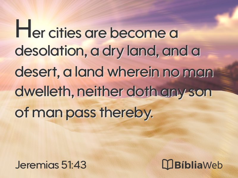 Jeremias 51:43 em imagem para compartilhar
