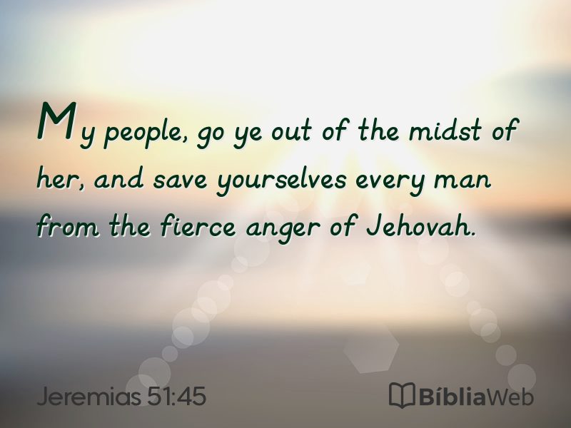 Jeremias 51:45 em imagem para compartilhar