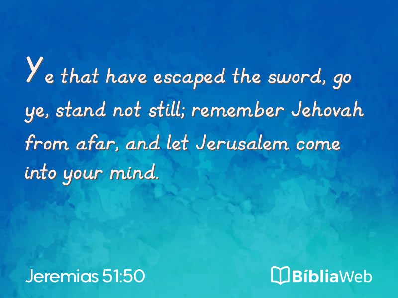 Jeremias 51:50 em imagem para compartilhar