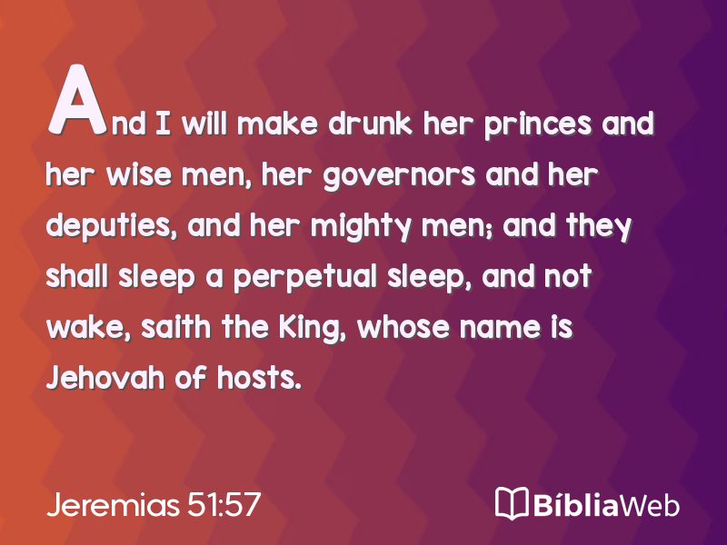 Jeremias 51:57 em imagem para compartilhar