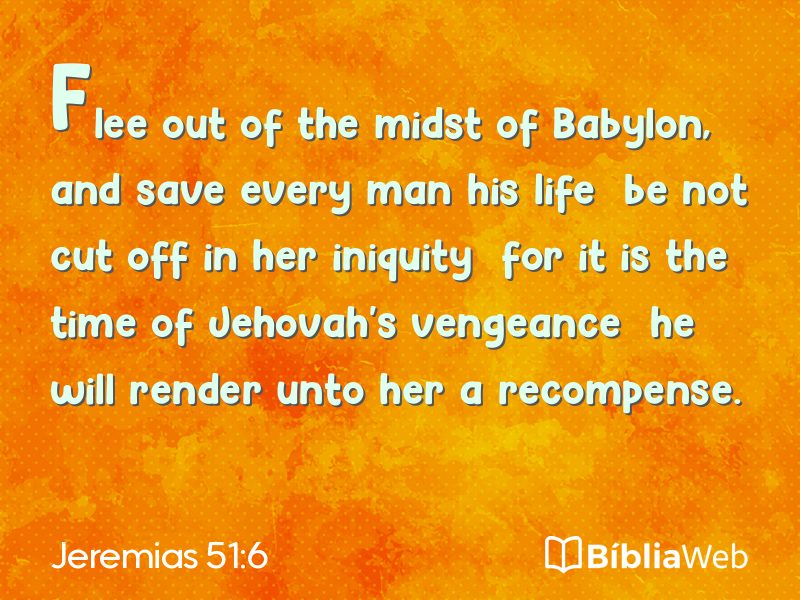 Jeremias 51:6 em imagem para compartilhar