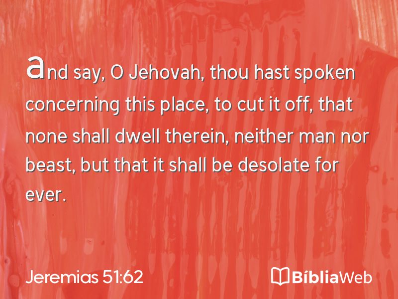 Jeremias 51:62 em imagem para compartilhar