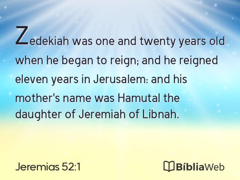 Jeremias 52:1 em imagem para compartilhar