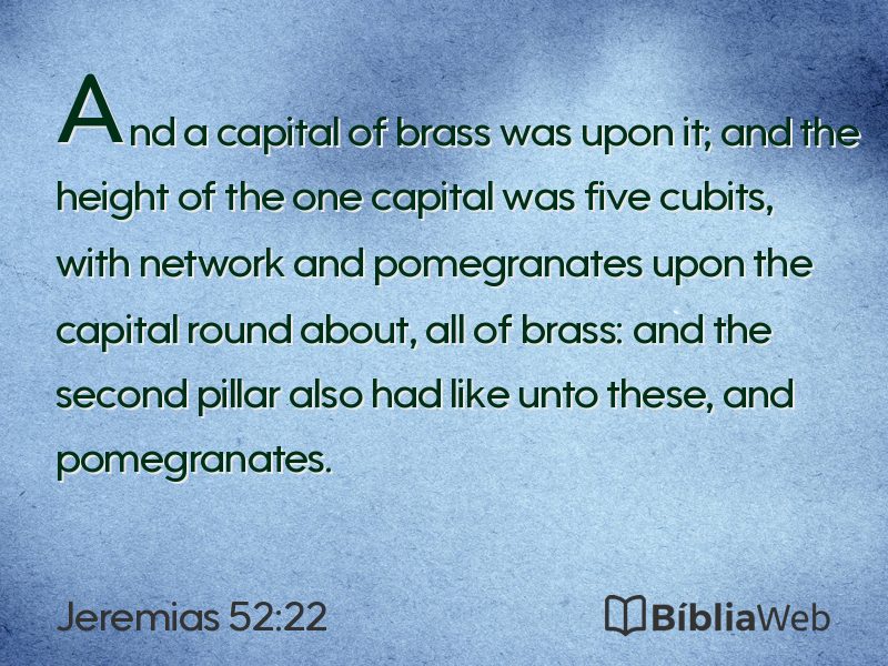 Jeremias 52:22 em imagem para compartilhar