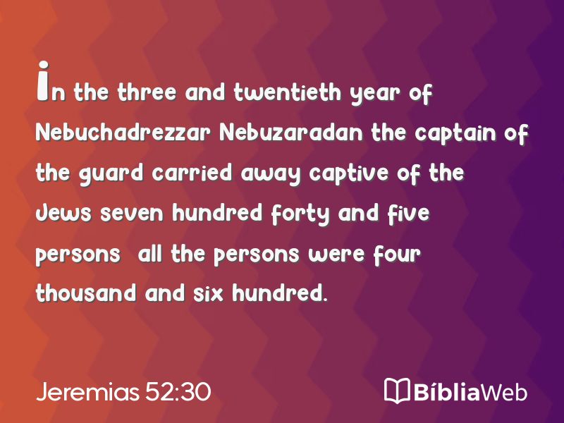 Jeremias 52:30 em imagem para compartilhar