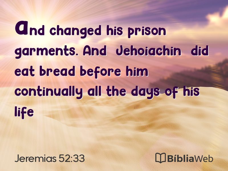 Jeremias 52:33 em imagem para compartilhar