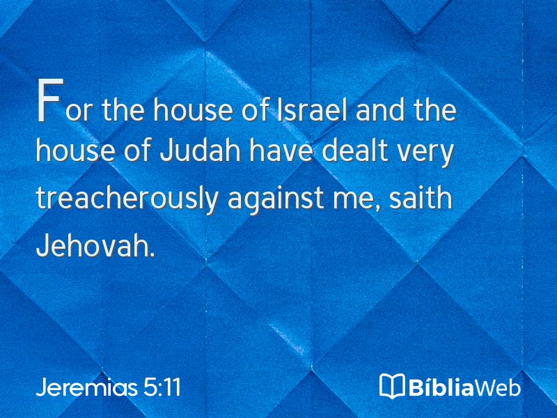 Jeremias 5:11 em imagem para compartilhar