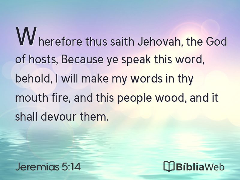 Jeremias 5:14 em imagem para compartilhar