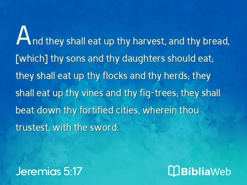 Jeremias 5:17 em imagem para compartilhar