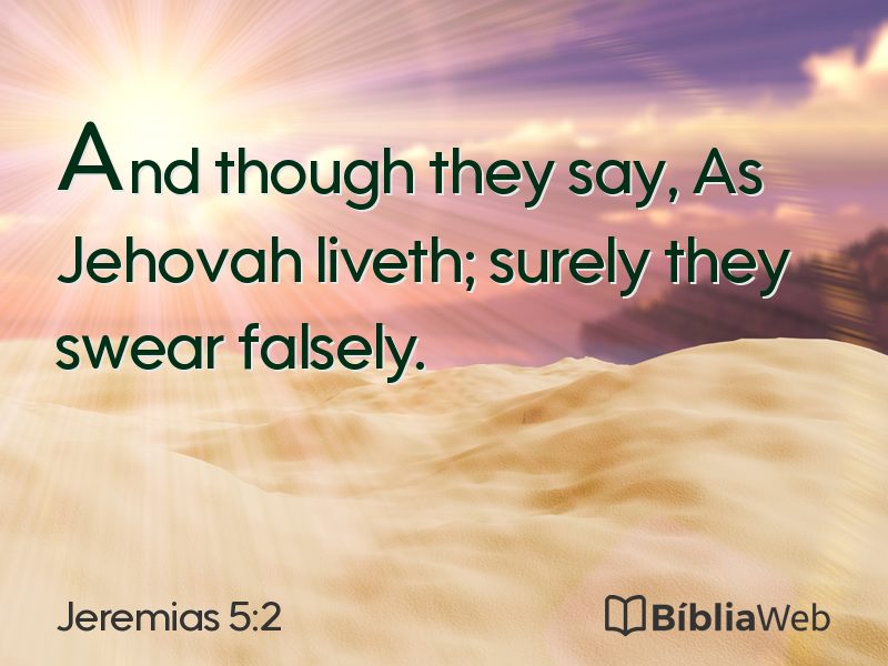 Jeremias 5:2 em imagem para compartilhar