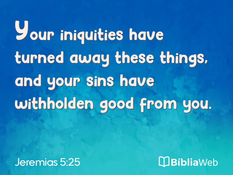 Jeremias 5:25 em imagem para compartilhar