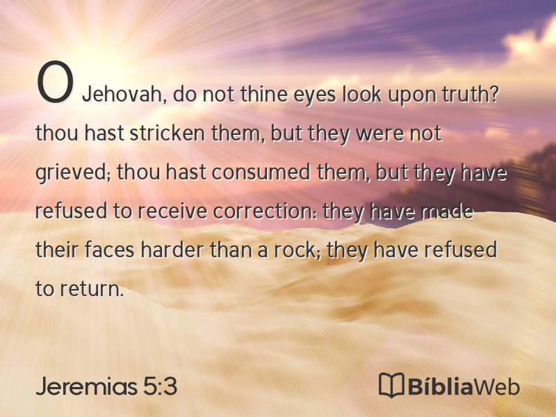 Jeremias 5:3 em imagem para compartilhar