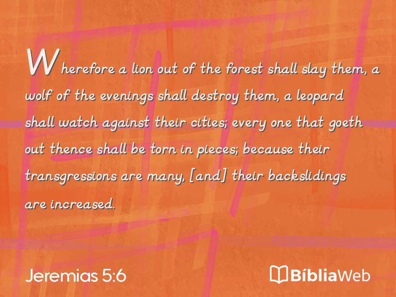 Jeremias 5:6 em imagem para compartilhar