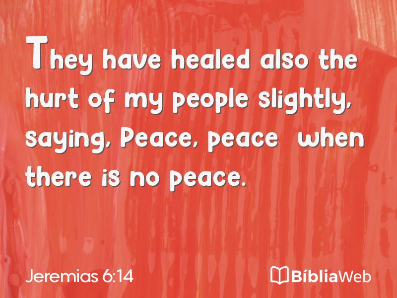 Jeremias 6:14 em imagem para compartilhar