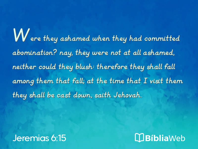 Jeremias 6:15 em imagem para compartilhar