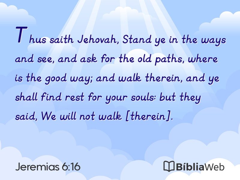 Jeremias 6:16 em imagem para compartilhar