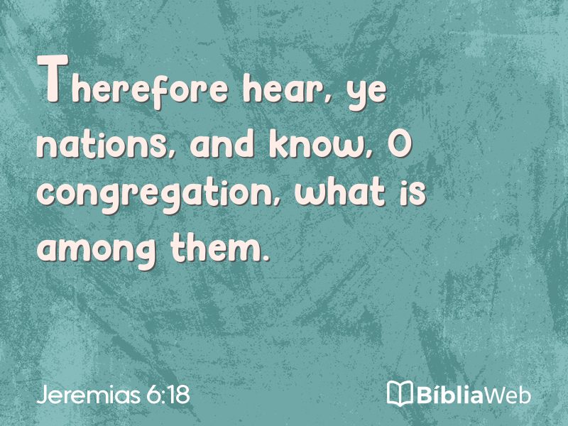 Jeremias 6:18 em imagem para compartilhar